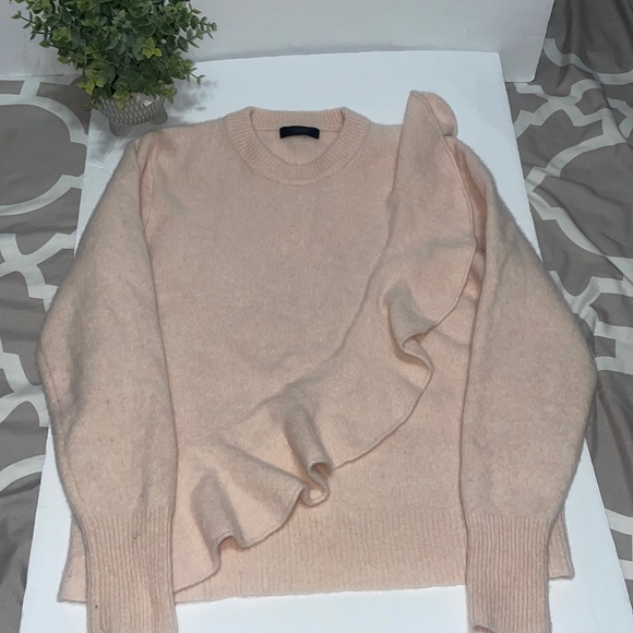 J Crew  harold blush pink 100% Merino Wool sweater size Small - Picture 3 of 6